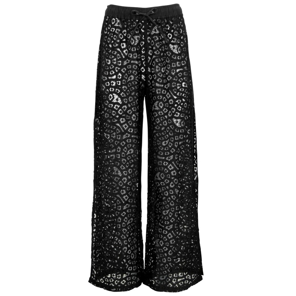 Venus Lace Pant Swim cover up Womens Size Small Black Lace NWOT‎